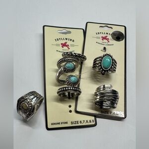 Idyllwind Silver and Blue Stone Ring Collection